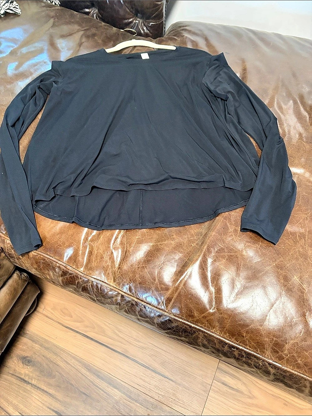 lululemon Back in Action Long-Sleeve Shirt Black Sz 8